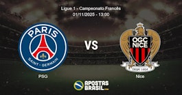 PSG Nice Ligue 1 Campeonato Francs 01112025 1300