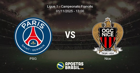 PSG Nice Ligue 1 Campeonato Francs 01112025 1300