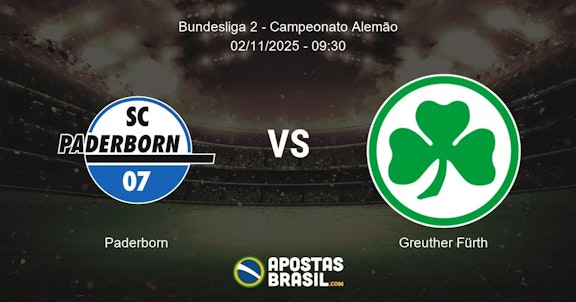 Paderborn Greuther Frth Bundesliga 2 Campeonato Alemo 02112025 0930
