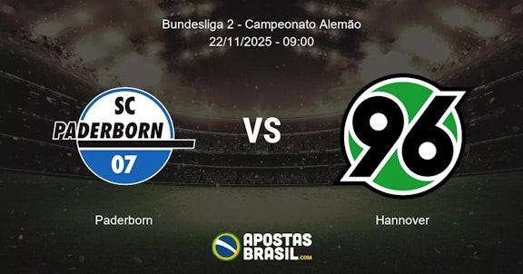 Paderborn Hannover Bundesliga 2 Campeonato Alemo 22112025 0900