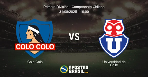 Palpite Colo Colo X Universidad de Chile Primera Division Campeonato Chileno 31 08 2025
