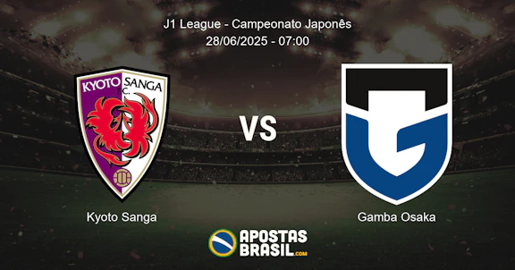 Palpite Kyoto Sanga X Gamba Osaka J1 League Campeonato Japones 28 06 2025