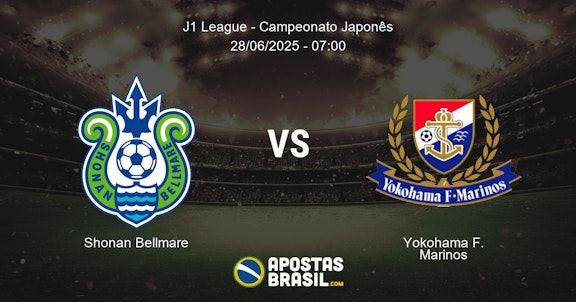 Palpite Shonan Bellmare X Yokohama F Marinos J1 League Campeonato Japones 28 06 2025