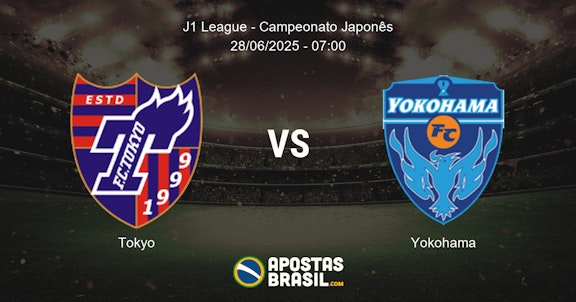 Palpite Tokyo X Yokohama J1 League Campeonato Japones 28 06 2025