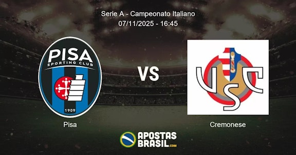 Pisa Cremonese Serie A Campeonato Italiano 07112025 1645