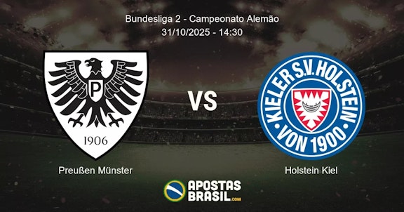 Preuen Mnster Holstein Kiel Bundesliga 2 Campeonato Alemo 31102025 1430