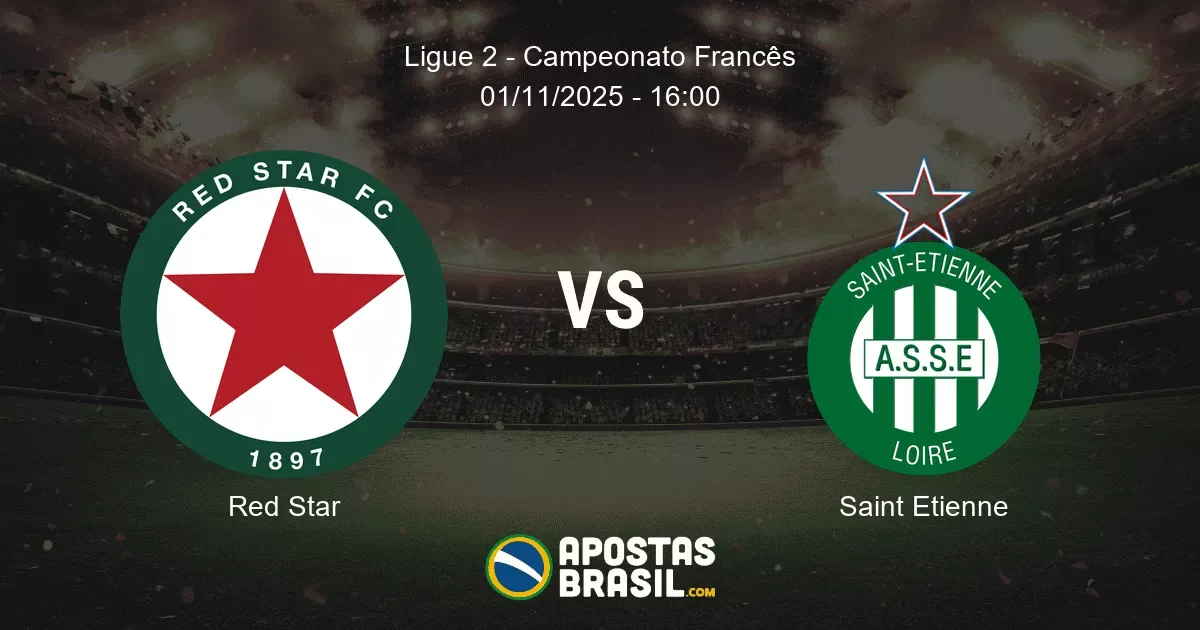 Red Star Saint Etienne Ligue 2 Campeonato Francs 01112025 1600