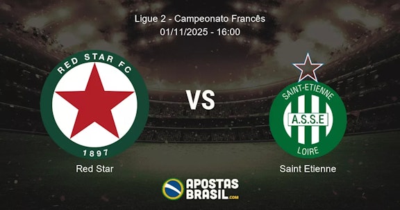Red Star Saint Etienne Ligue 2 Campeonato Francs 01112025 1600