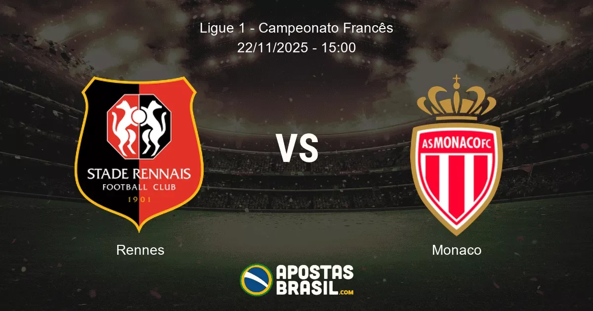 Rennes Monaco Ligue 1 Campeonato Francs 22112025 1500