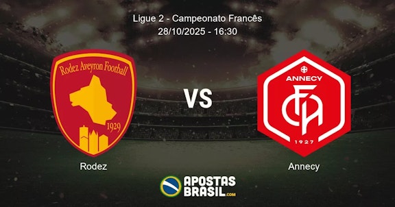 Rodez Annecy Ligue 2 Campeonato Francs 28102025 1630