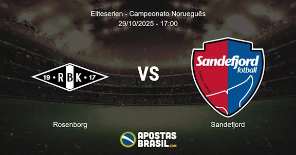 Rosenborg Sandefjord Eliteserien Campeonato Noruegus 29102025 1700