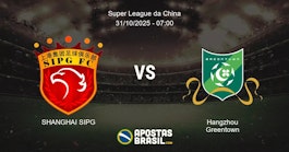 SHANGHAI SIPG Hangzhou Greentown Super League da China 31102025 0700