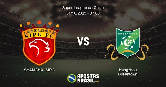 SHANGHAI SIPG Hangzhou Greentown Super League da China 31102025 0700