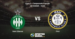 Saint Etienne PAU Ligue 2 Campeonato Francs 28102025 1630
