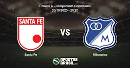 Santa Fe Millonarios Primera A Campeonato Colombiano 25102025 2020