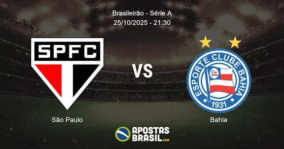 So Paulo Bahia Brasileiro Srie A 25102025 2130