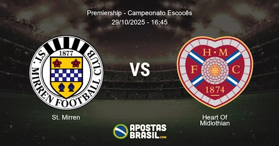 St Mirren Heart Of Midlothian Premiership Campeonato Escocs 29102025 1645