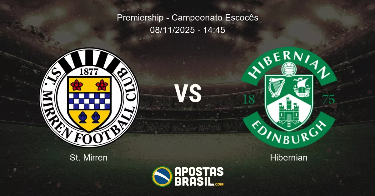 St Mirren Hibernian Premiership Campeonato Escocs 08112025 1445