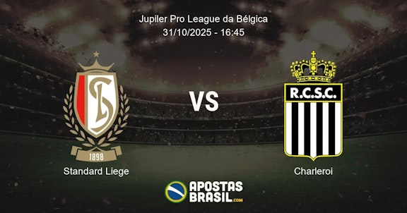 Standard Liege Charleroi Jupiler Pro League da Blgica 31102025 1645