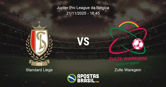 Standard Liege Zulte Waregem Jupiler Pro League da Blgica 21112025 1645