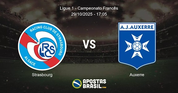 Strasbourg Auxerre Ligue 1 Campeonato Francs 29102025 1705