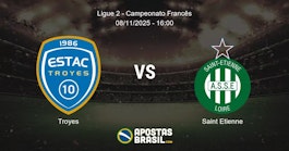 Troyes Saint Etienne Ligue 2 Campeonato Francs 08112025 1600
