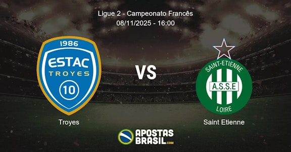 Troyes Saint Etienne Ligue 2 Campeonato Francs 08112025 1600