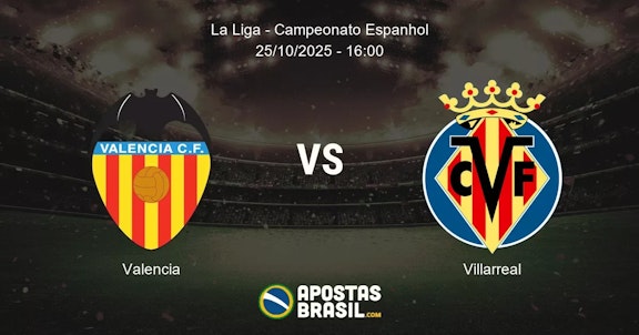 Valencia Villarreal La Liga Campeonato Espanhol 25102025 1600
