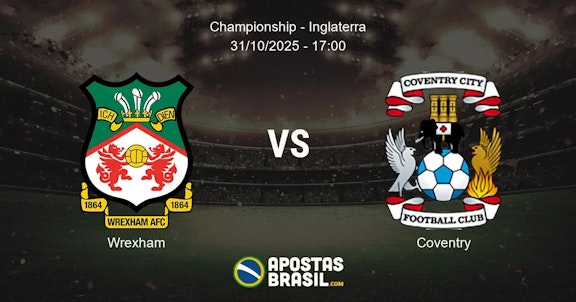 Wrexham Coventry Championship Inglaterra 31102025 1700