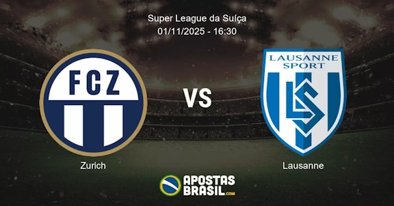 Zurich Lausanne Super League da Sua 01112025 1630