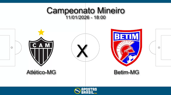 Atletico mg x betim mg campeonato mineiro 11 01 2026