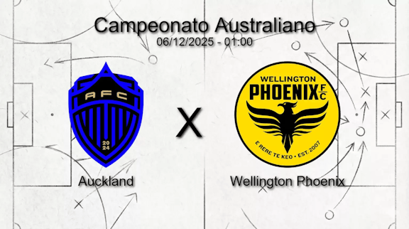 Auckland x wellington phoenix campeonato australiano 06 12 2025