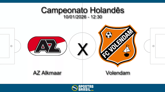 Az alkmaar x volendam campeonato holandes 10 01 2026