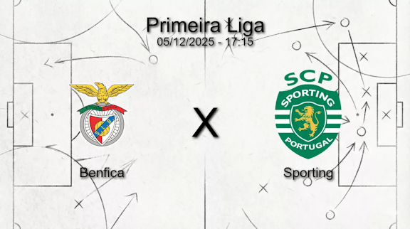 Benfica x sporting primeira liga 05 12 2025