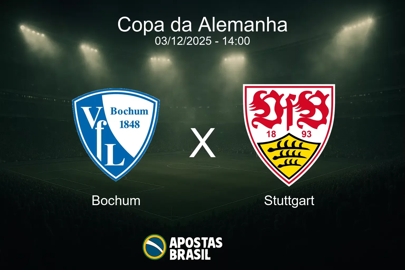 Bochum x stuttgart copa da alemanha 03 12 2025