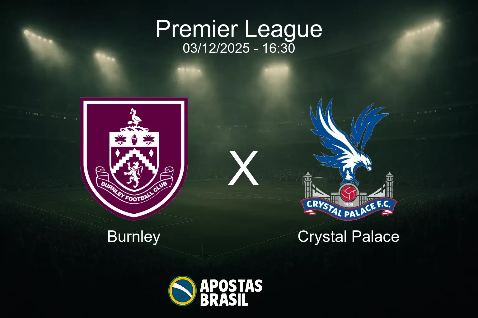 Burnley x crystal palace premier league 03 12 2025