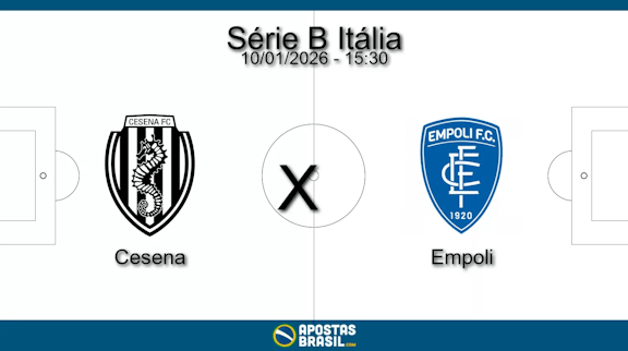 Cesena x empoli serie b italia 10 01 2026