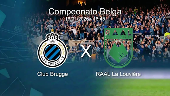 Club brugge x raal la louviere compeonato belga 16 01 2026