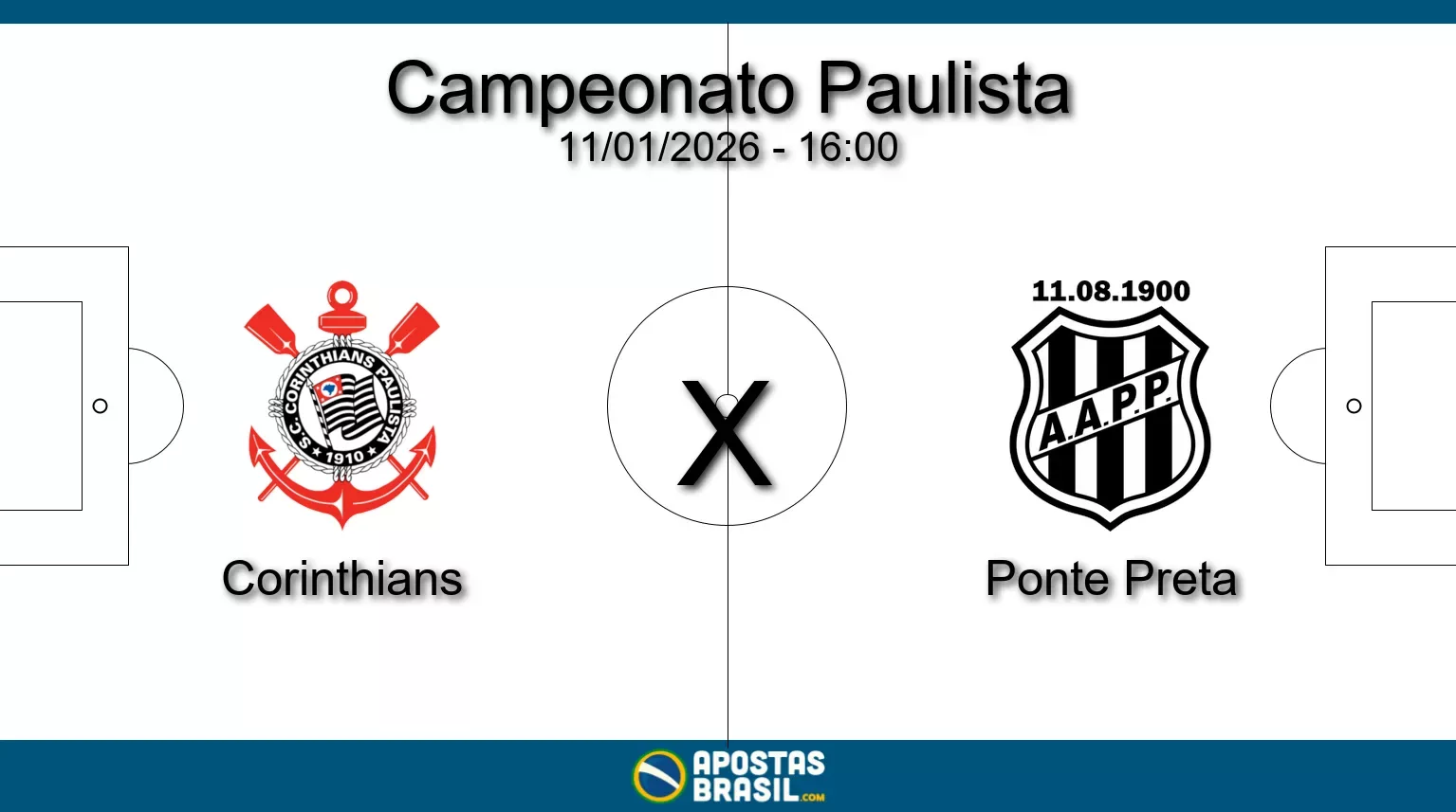 Corinthians x ponte preta campeonato paulista 11 01 2026