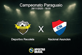Deportivo recoleta x nacional asuncion campeonato paraguaio 28 11 2025