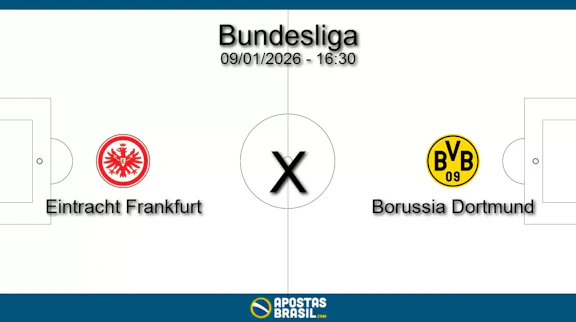 Eintracht frankfurt x borussia dortmund bundesliga 09 01 2026