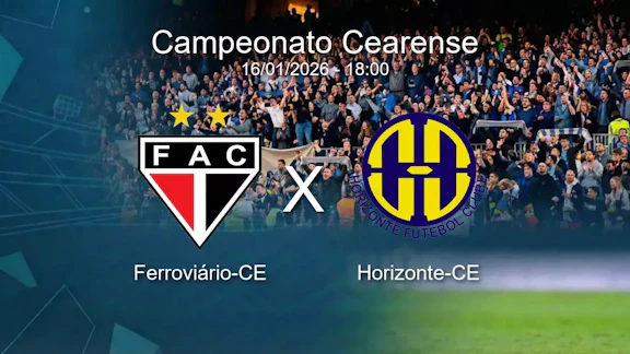 Ferroviario ce x horizonte ce campeonato cearense 16 01 2026