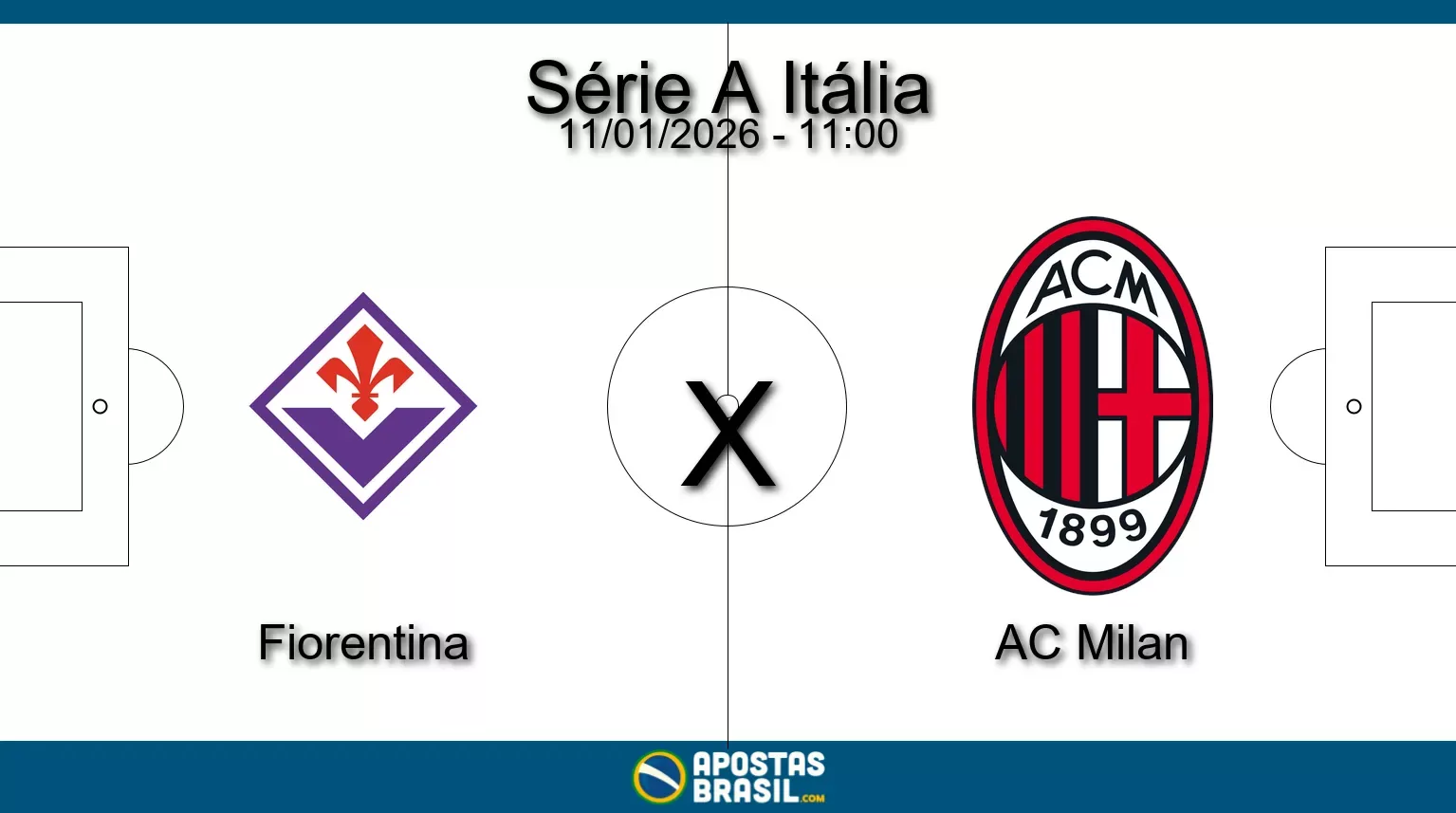 Fiorentina x ac milan serie a italia 11 01 2026