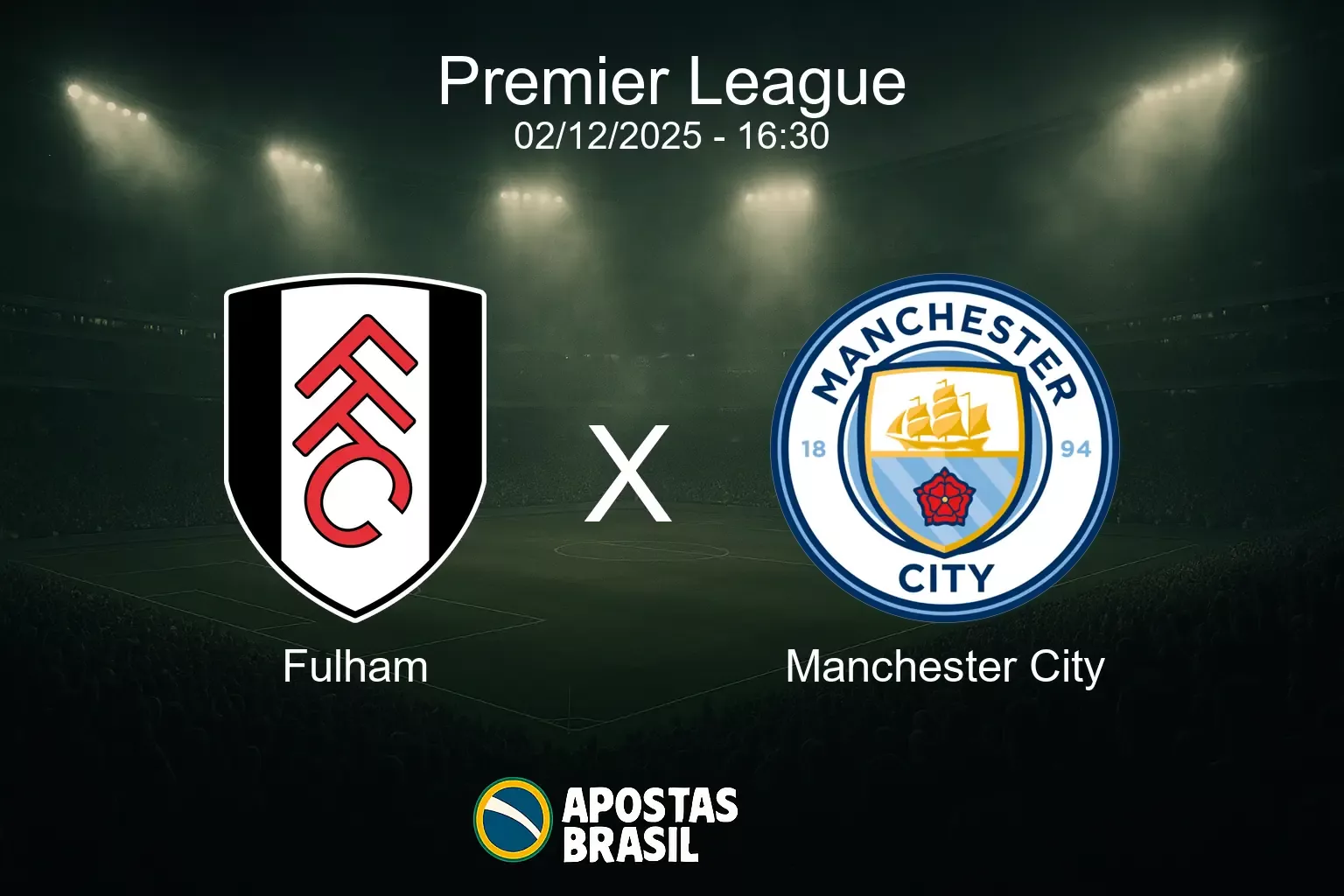 Fulham x manchester city premier league 02 12 2025