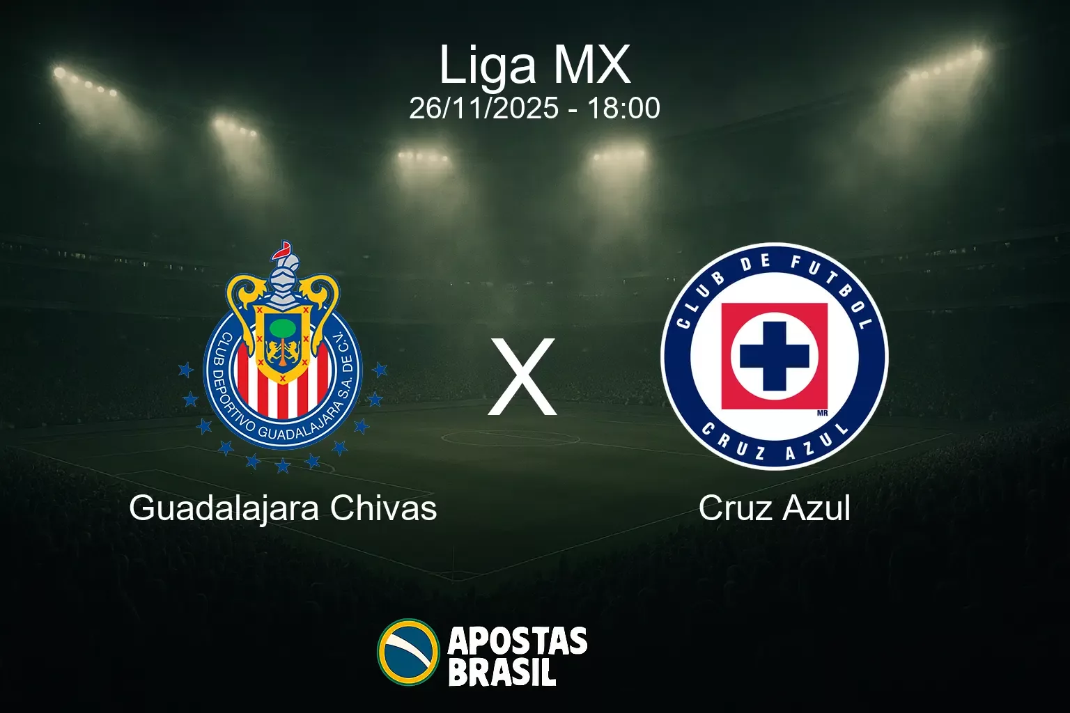 Guadalajara chivas x cruz azul liga mx 26 11 2025