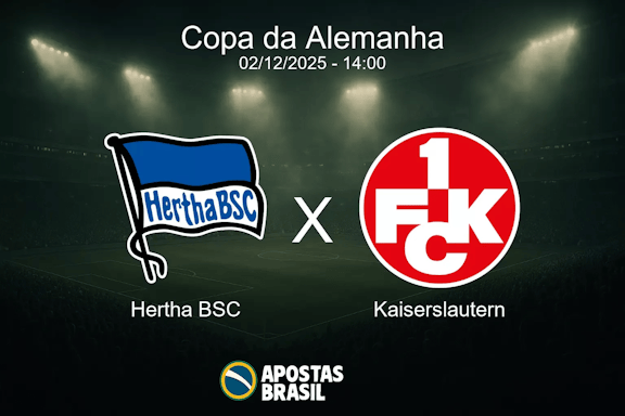 Hertha bsc x kaiserslautern copa da alemanha 02 12 2025