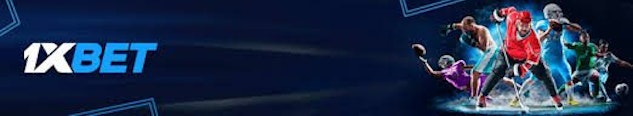 Imagem mostrando o logo da 1xbet e atletas de diferentes esportes.