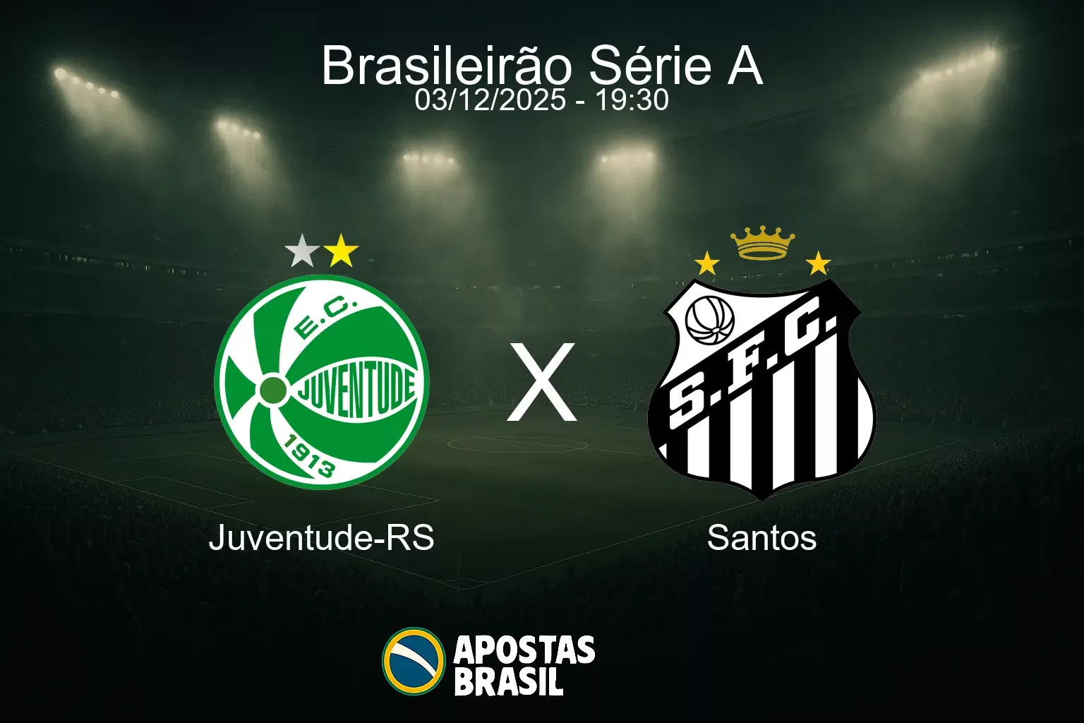Juventude rs x santos brasileirao serie a 03 12 2025