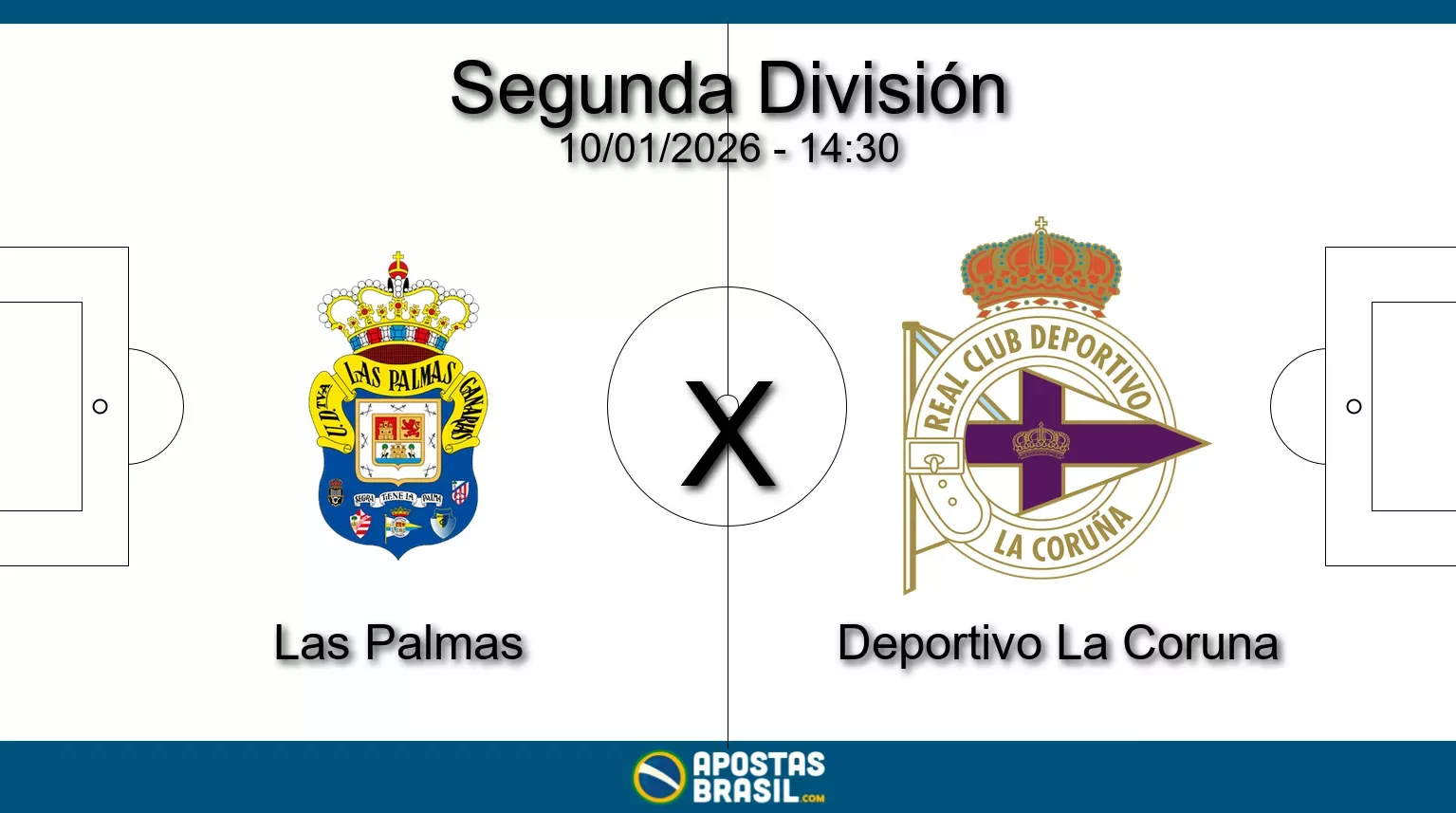 Las palmas x deportivo la coruna segunda division 10 01 2026