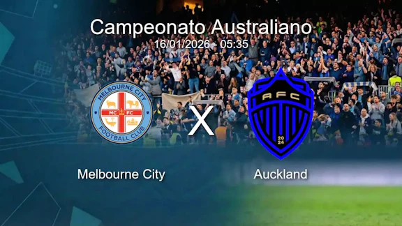 Melbourne city x auckland campeonato australiano 16 01 2026